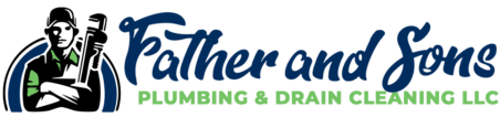 father sons plumbing logo